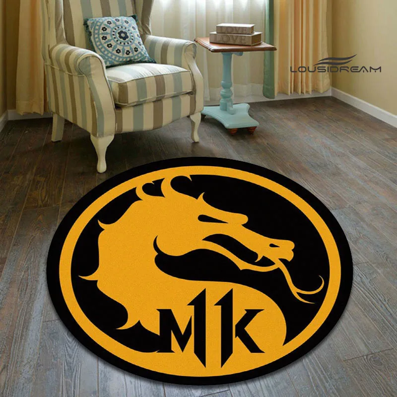 Mortal Kombat Cartoon Round Carpet Anti-slip Floor Mat Living Room Bedroom Photography Props floor mat plush rug decorative carpet silk wool rug plush carpet non slip carpet