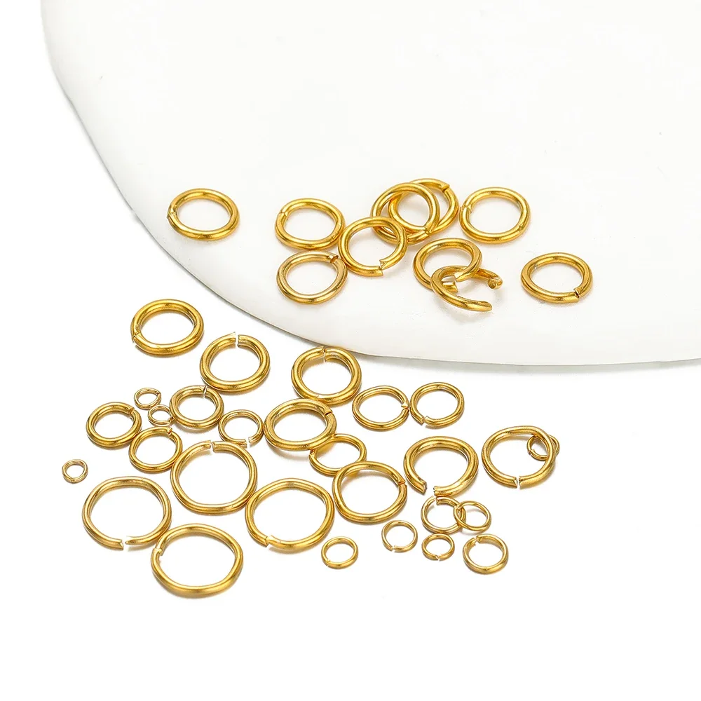 100–200 Stück offene Biegeringe aus Edelstahl, geteilte Ringe, Verbinder für DIY-Schmuckherstellung, Zubehör, Großhandel