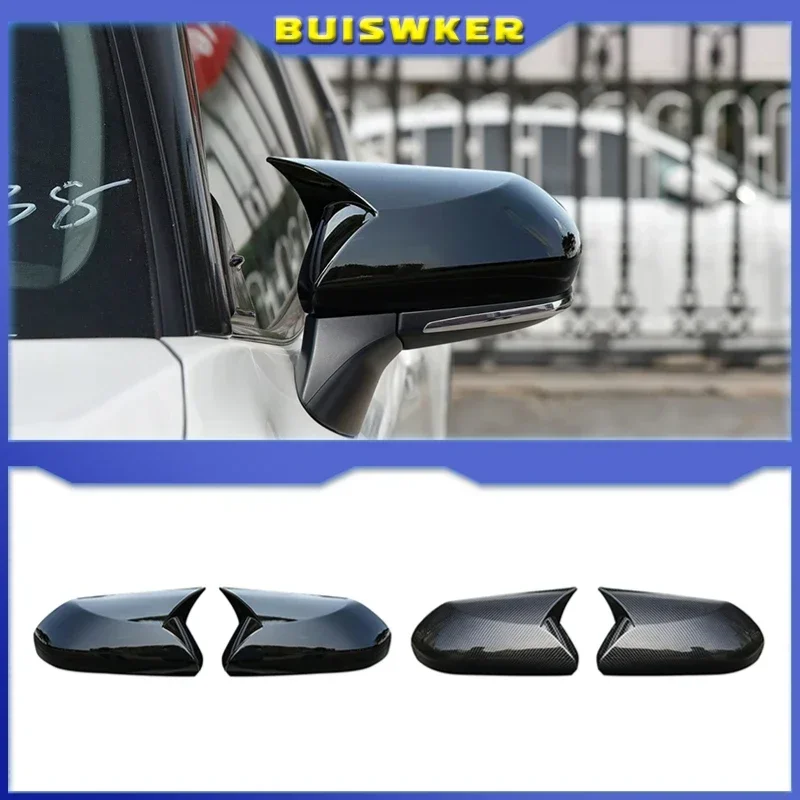 

for Toyota Camry 70 XV70 2018 2019 2020 Accessories 2PCS Carbon Fiber ABS Plastic Rearview Mirror Decorative Cover