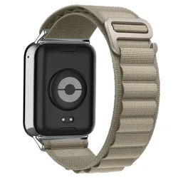 Adjustable Nylon Loop Watch Strap - Elastic Bracelet Band Accessories for Redmi Watch 4 (Olive green)