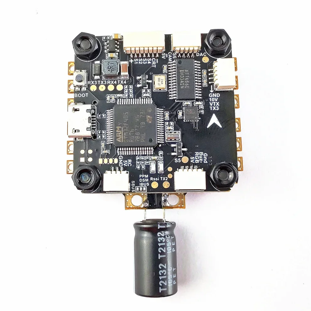 Контроллер полета DarwinFPV fpv ESC xt60 FPV Дрон Flysky Betaflight F4 FC 50A 2-6S BLHeli_S 4in1 Dshot600 FC Stack ESC Stack thumbnail 4