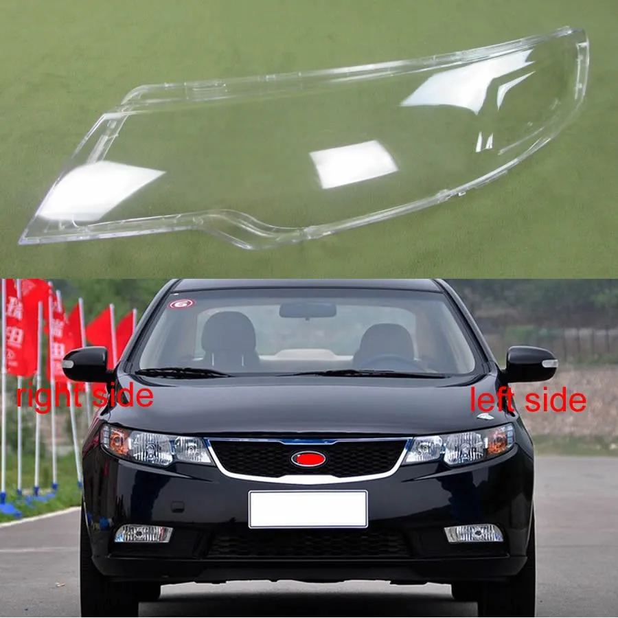 

For Kia Cerato/Forte 2009 2010 2011 2012 Transparent Lampshade Lamp Shade Front Headlamp Shell Headlight Cover Lens Plexiglass