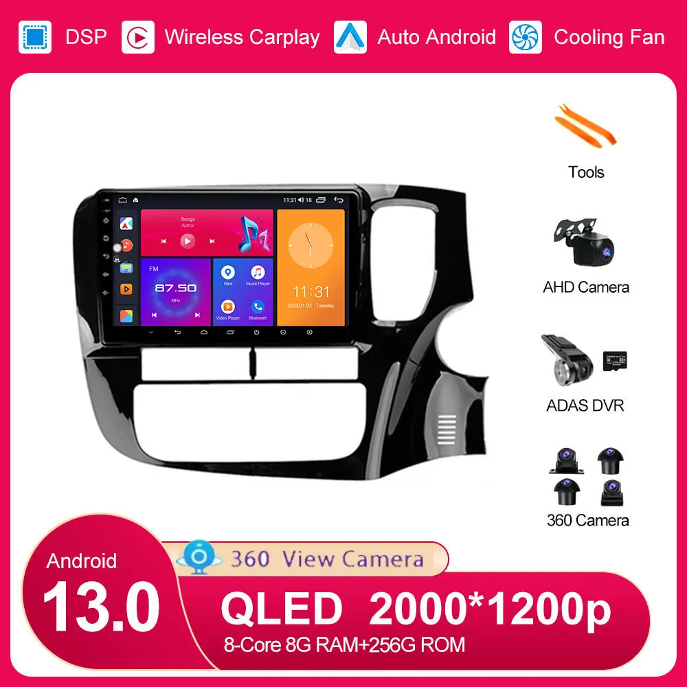 

For Mitsubishi Outlander 3 GF0W GG0W 2012 - 2018 Car Multimedia Navigation GPS Video Autoradio Player Monitor Radio Screen