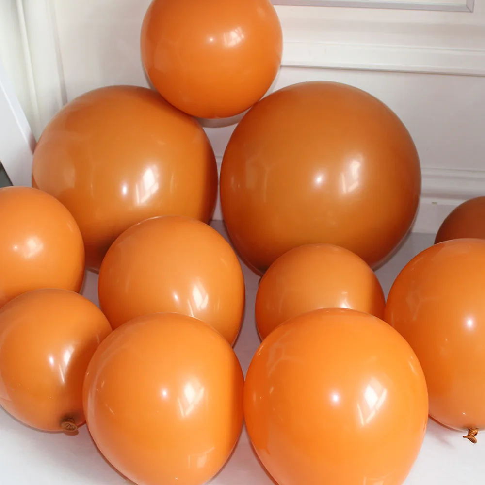 

5‘’10"12"18" Vintage Dark Orange Latex Balloon Birthday Party Decoration Baby Shower Supplies Wedding Ceremony Arch Balloon
