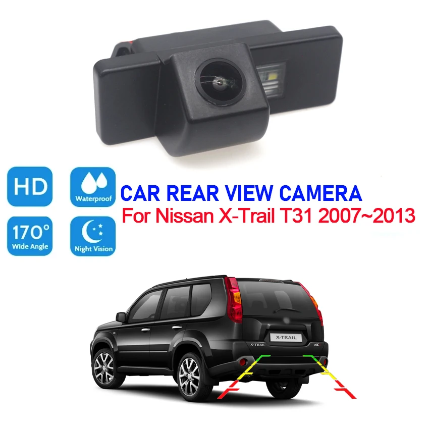 

HD CCD 1080*720 Fisheye 170 Degree Car Reversing Rear View Camera For Nissan X-Trail T31 2007 2008 2009 2010 2011 2012 2013