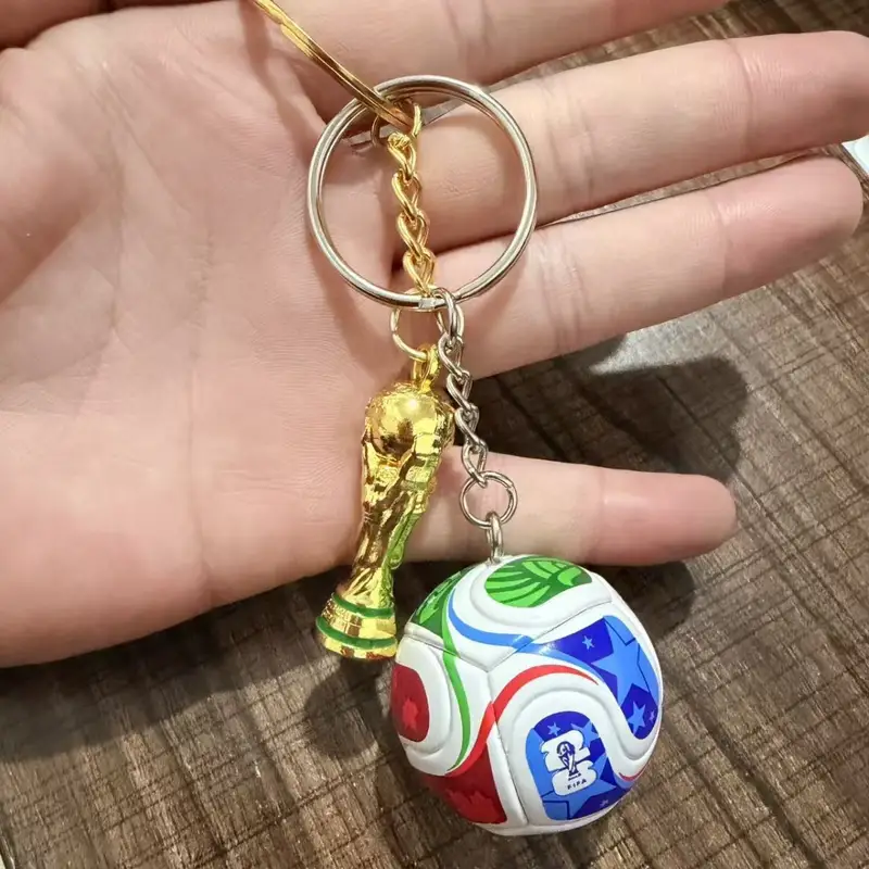 2026 FIFA Trophy Keychain Metal Key Ring Football Fan Souvenir Soccer Collectible Pendant Memorial for Men Sports Fans Gift Idea - Image 2