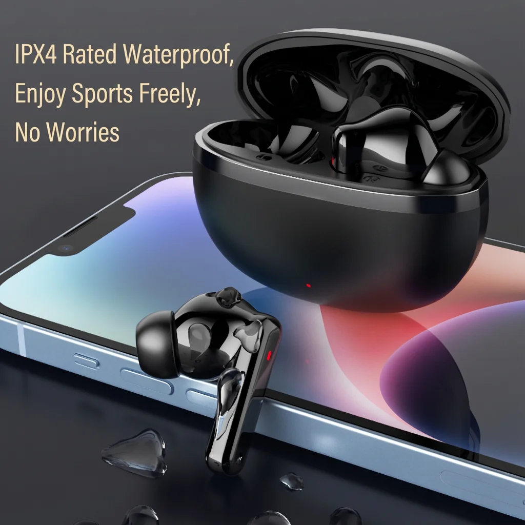 Wireless HiFi Stereo Earbuds with ENC Noise Cancelling Mic and LED Display