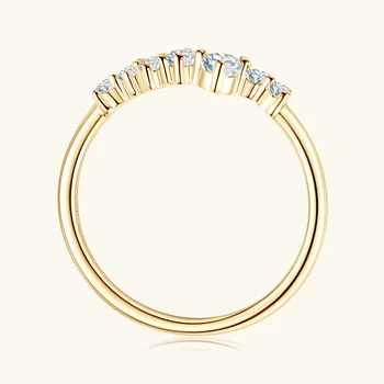 GRA Certified Shiny Moissanite Wedding Ring for Women Real 925 Sterling Silver Engagement Band Fine Jewelry Gift anillo 5