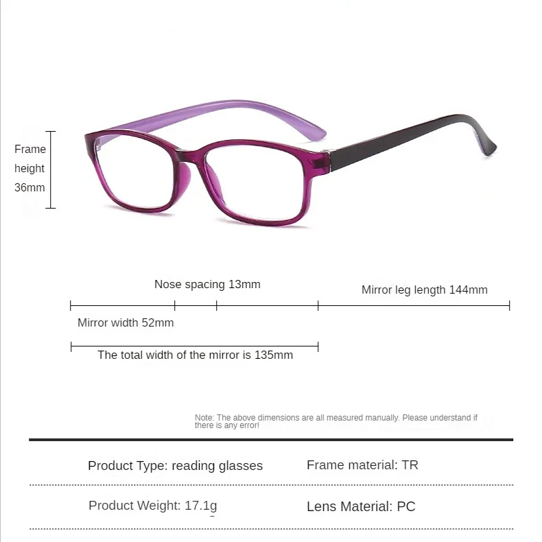 Full Frame Reading Glasses Women Ultra-light Comfort Computer Glasses Anti-blue Light Prescriptions Men +100 To +400 reading glasses anti blue light glasses