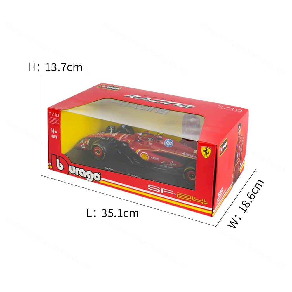 Bburago 1:18 2024 Ferrari SF24 #16 #55 F1 Racing Formula Car Static Diecast Alloy Model Car 3