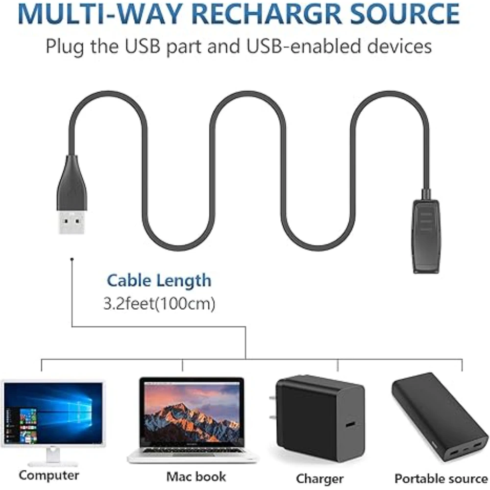 Dual-Pack USB Smartwatch Charger