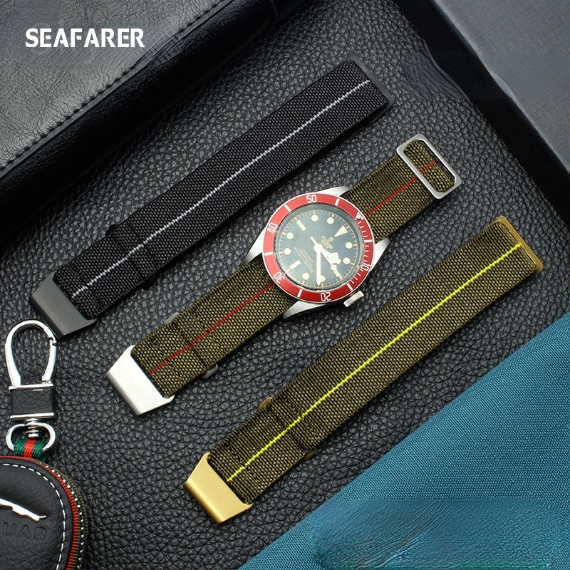 Cinturino In Nylon Vintage Intrecciato Per Tudor Seiko Pacchetto Paracadute Cinturino Per Orologio Elastico Da Uomo 20/22Mm