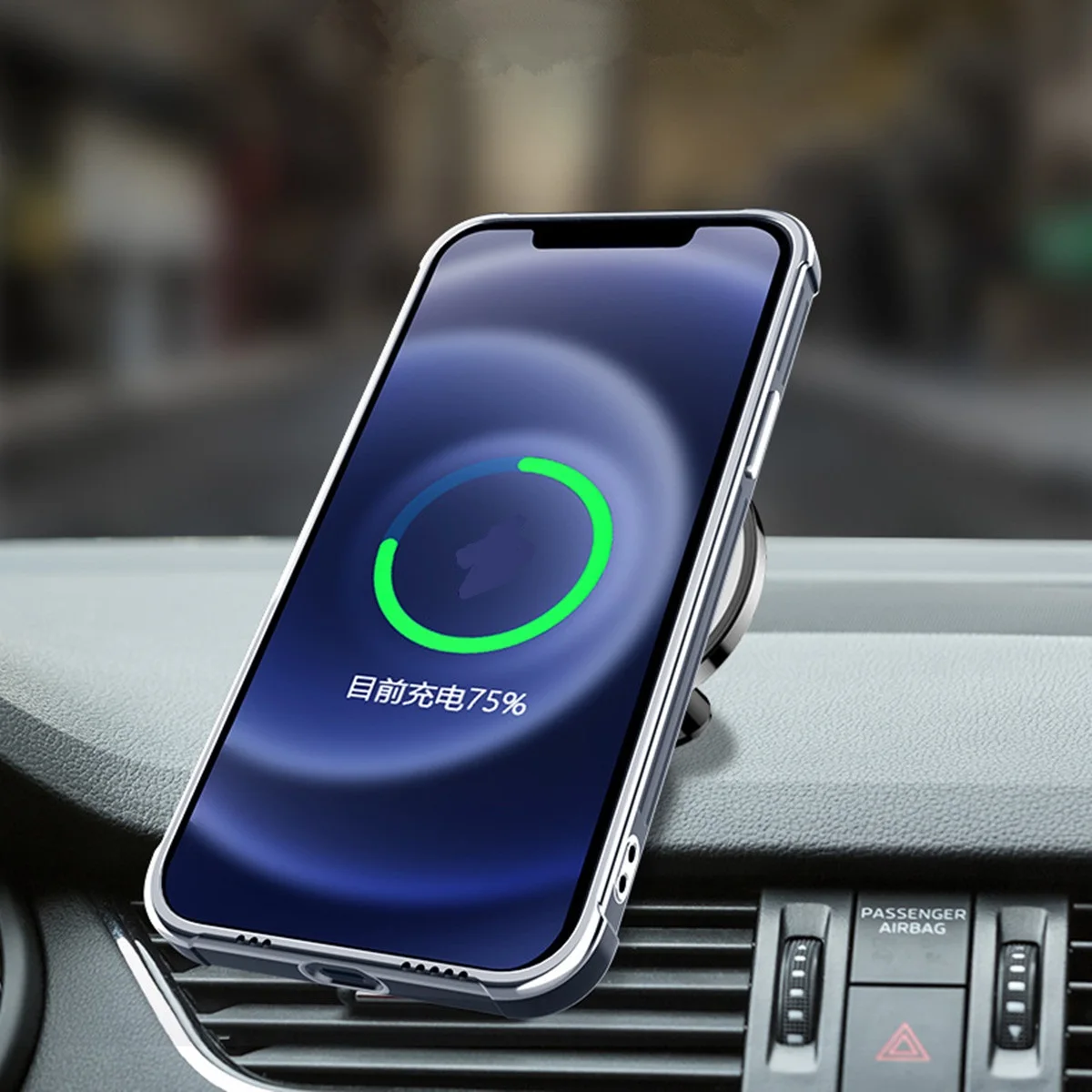 LISEN Cargador MagSafe para coche de 15 W [actualización 2024] Cargador de  coche inalámbrico para iPhone, soporte magnético para teléfono, soporte
