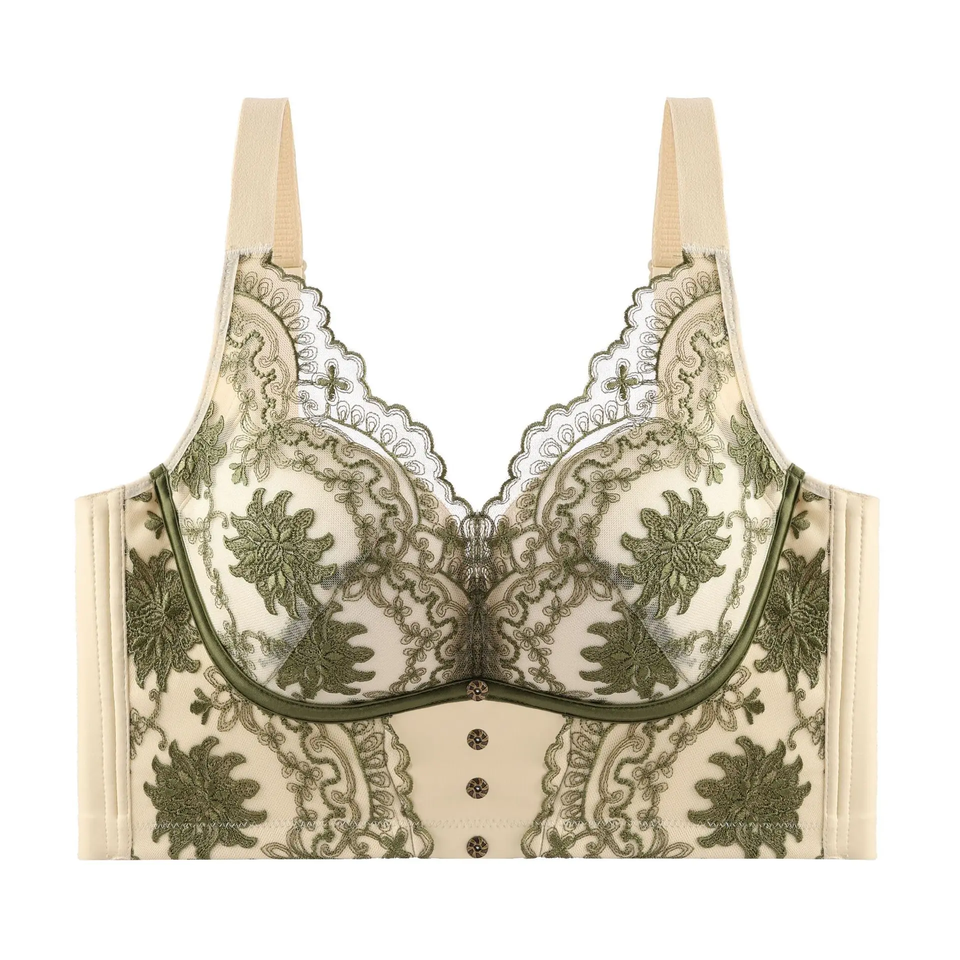 Hot Full cup thin underwear small bra plus size wireless adjustable lace Women's bra breast cover A B C cup Large size Lace Bras
