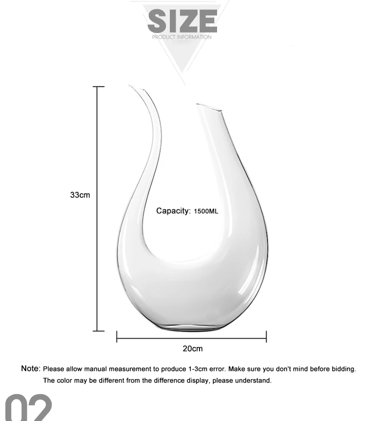 Description Picture 3 of itemSwan Decanter Wine Carafe Wine Aerator U Shape Design Lead-free Crystal Glass Wine Decanters and Carafes 1500ML Wine Accessories