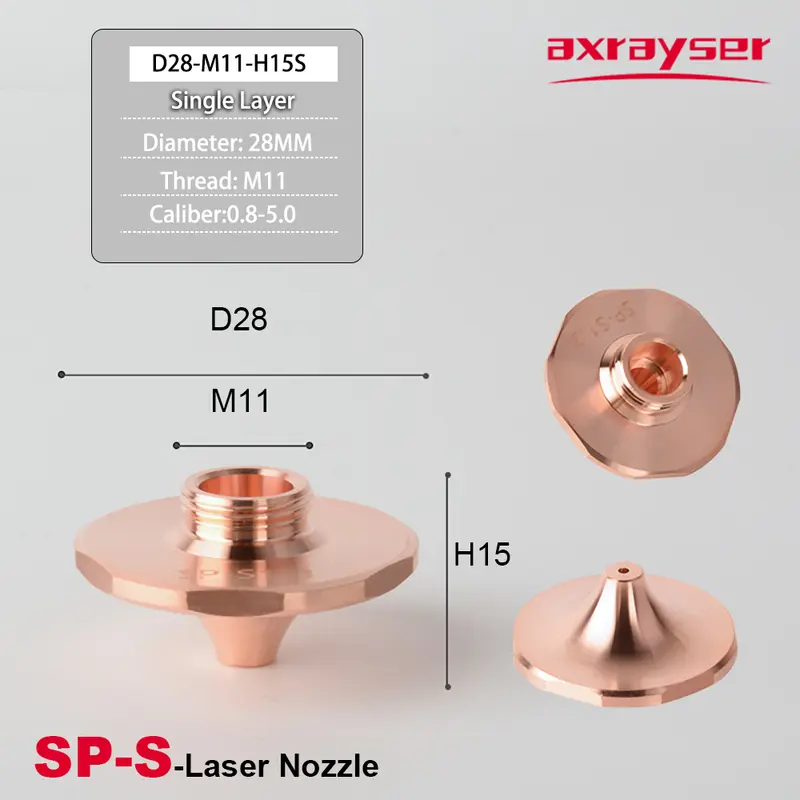 All Types Laser Nozzles Fiber Cutting Machine Double/Single Dia.28/D32mm for Raytools Precitec WSX HSG Bodor HANS Laser Head - Image 13