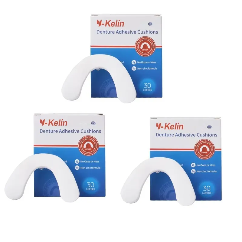 Y-Kelin Denture Adhesive Cushion 30/90/150 Pads / Pack Lower Natural Strong All Day Hold Comfort  Cushions — view 5