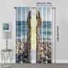 2pcs, Print Curtains cute dog Polyester (without rod) Versatile All Perfect for Home Decor and Privacy 4
