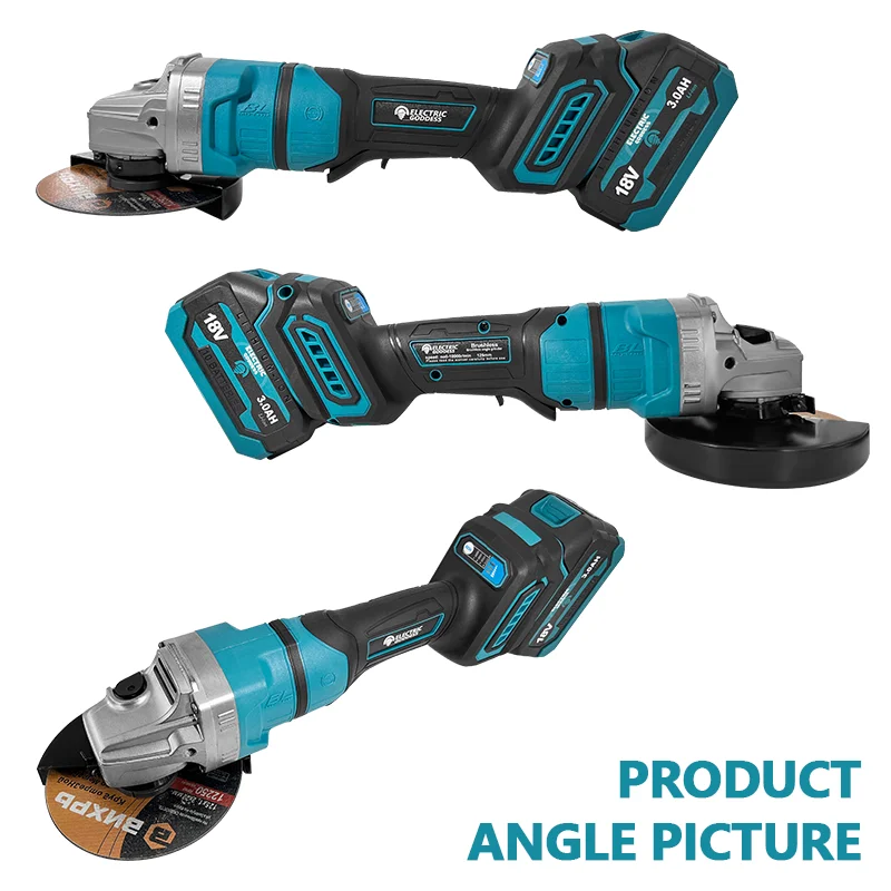 EGOD 10000RPM Cordless Angle Grinder 125mm Multifunctional Cutting Polishing Sanding Machine Power Tools for Makita 18V Battery