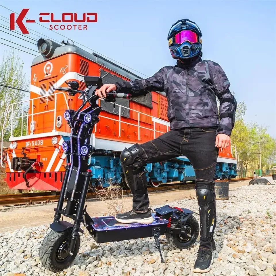 Electric Scooter Dual Motor 10000W 14 Inch Oversized Off-Road Tyres 72V-40AH Panasonic Brand Battery Maximum Speed 120KM/H