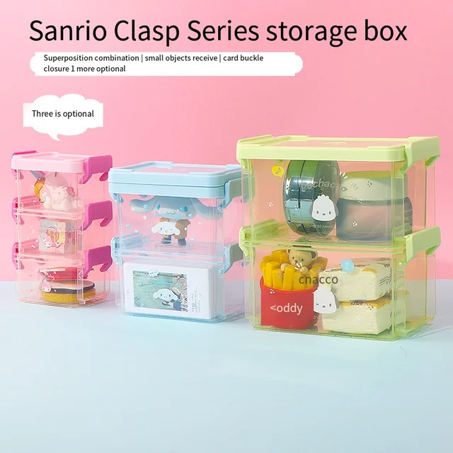 Sanrio Kawaii Cinnamoroll Storage Case Cartoon Cute Desktop Storage Box  with Cover Student Stationery Cosmetic Storage Box Gift - AliExpress