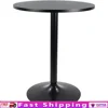 Stylish Round Bar Table Cocktail Pub Dining Bistro Furniture Easy Assembly Durable Steel Structure Floor Protection 1