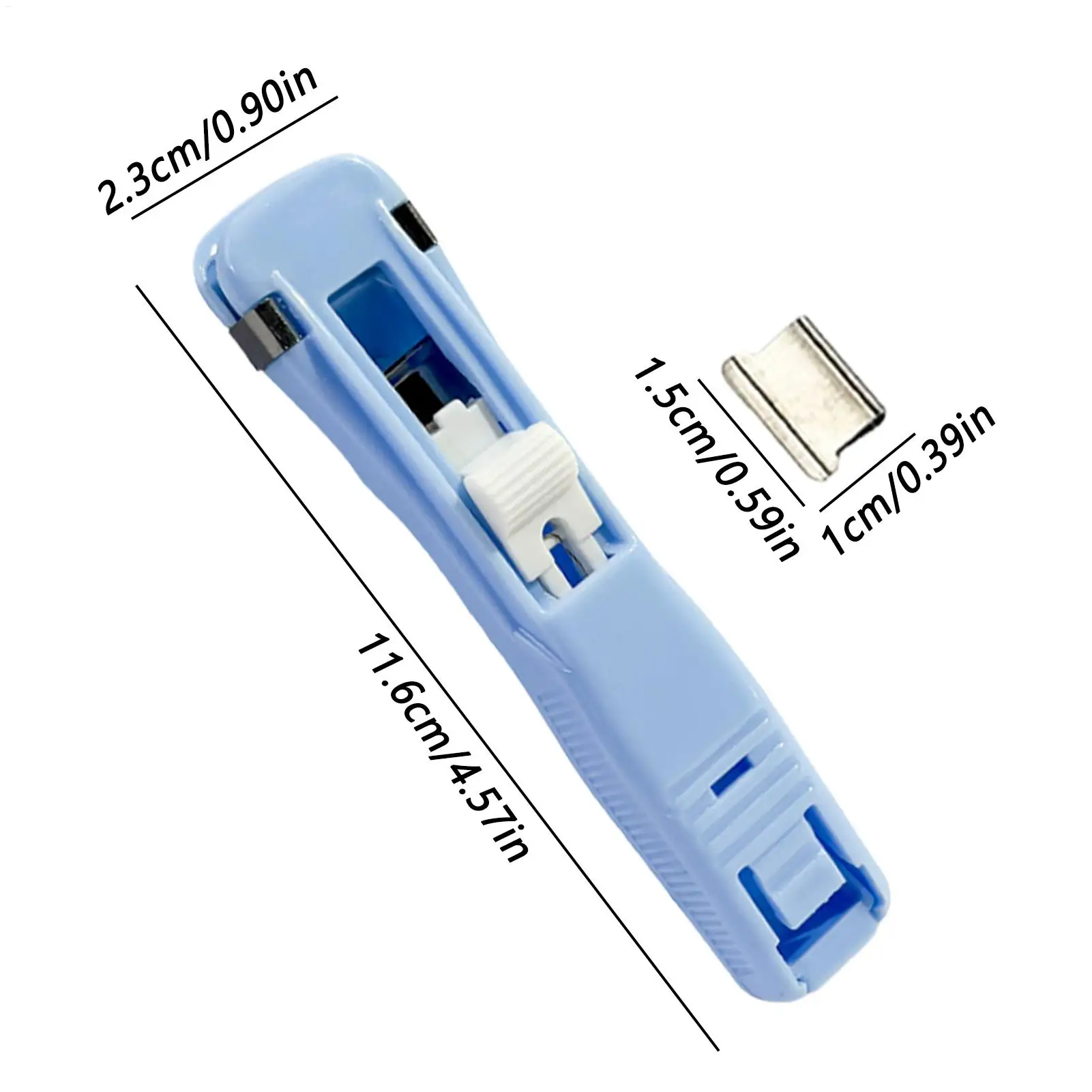 클립 스테이플러 재사용 가능한 푸시 클램프 책 제본 기계 종이 문서용 사무용품 파일 스테이플러 학교 용품