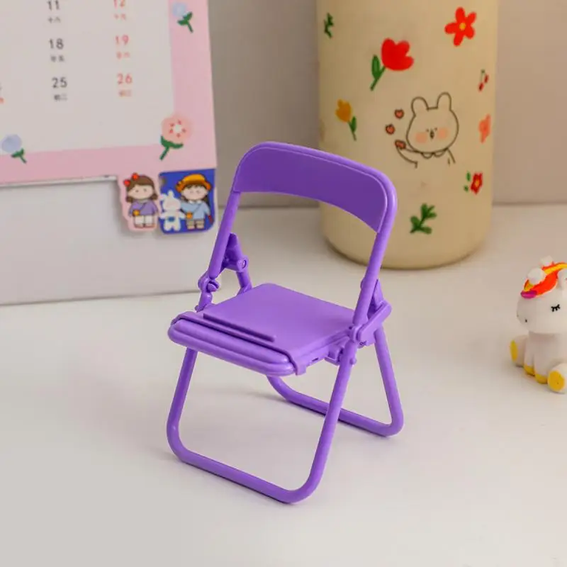 Cute Mobile Phone Stand Desktop Phone Stand Kawaii Mini Chair Adjustable Holder for ipad Cellphone Desk Organizer Tablet Support