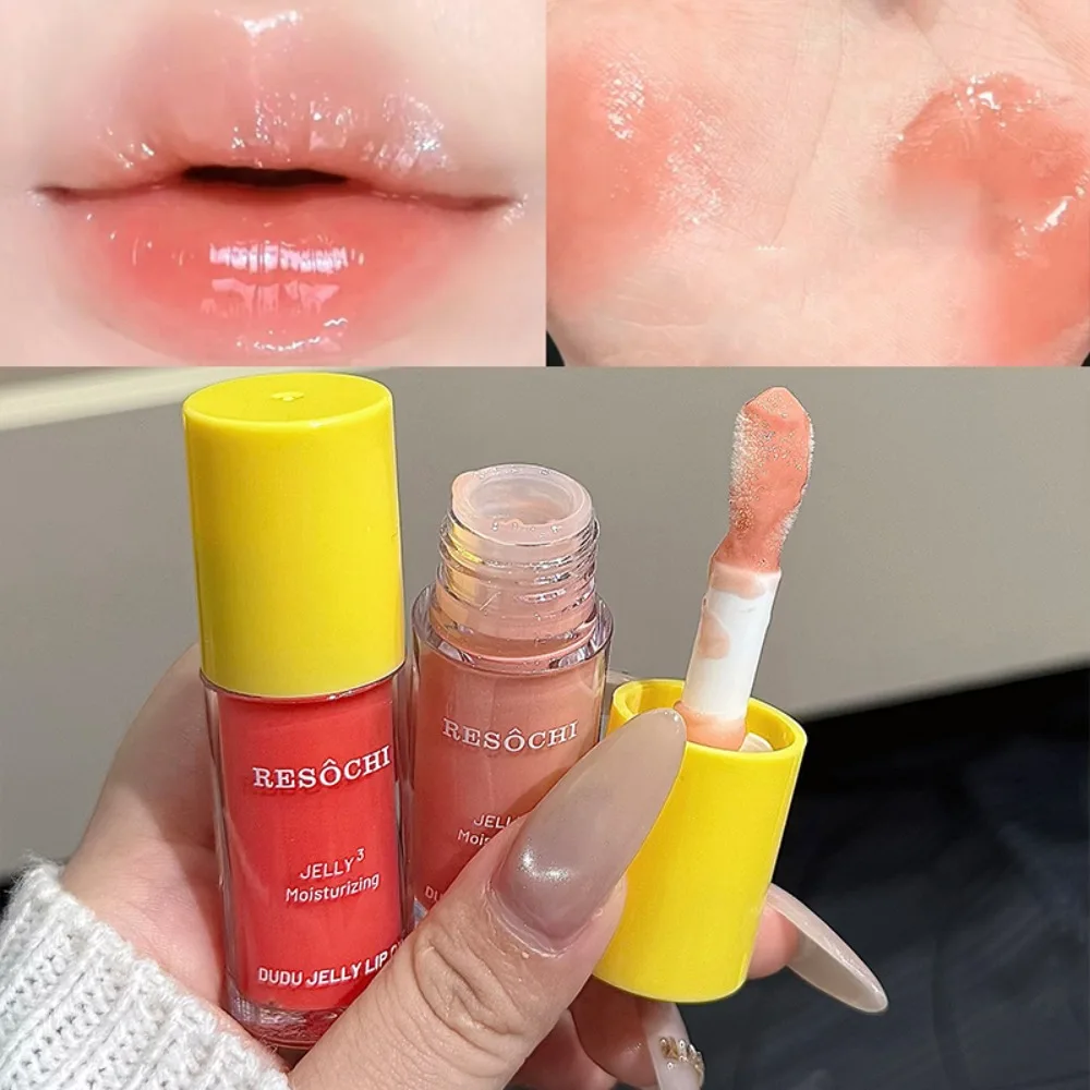 IJzige, transparante lipolie, waterglans, spiegelglans, nude vloeibare lippenstift, natuurlijke, transparante glans en hydraterende lipgloss, Koreaanse lippen make-up_voghion.com