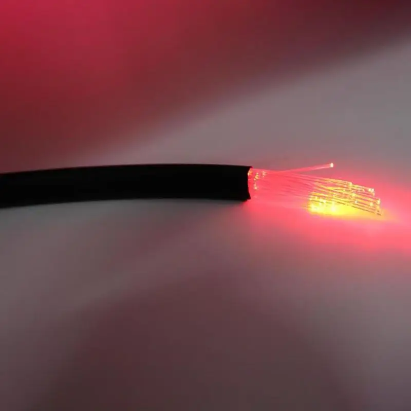 Description Picture 6 of item100M Decorative PVC Sheather Fiber optic cable Multi strands 42pcs*0.75mm in Black PE jacket PMMA Led Plastic String Light Decor