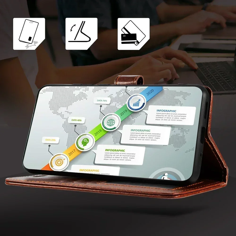 Funda De Cuero De Lujo Con Tapa Para Oukitel C53, C51, C50, Funda De Teléfono Con Función De Soporte Y Tarjetero - AliExprs 202192403