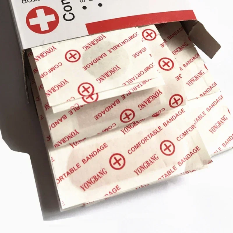 Band-Aids Waterproof 100Pcs/Pack Bandages First Aid Medical Anti-Bacteria Wound Plaster Multi Size Home Travel Emergency Kits
