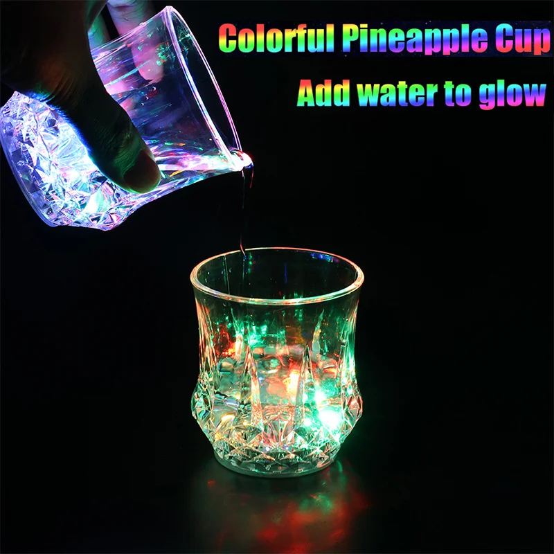 

Creative LED Light Glass Cup Flashing Wine Glass Glowing Drink Juice Cup Beer Glass for Party Bar Romantic Theme Glow Drinkware