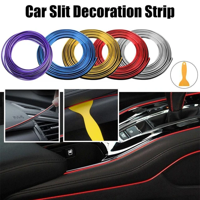 Car Interior Trim Strips, 2M Flexible Automobile Interior Trim DIY  Decorative Strip, Scratchproof Protect Molding Line, Car Decoration  Accessories for