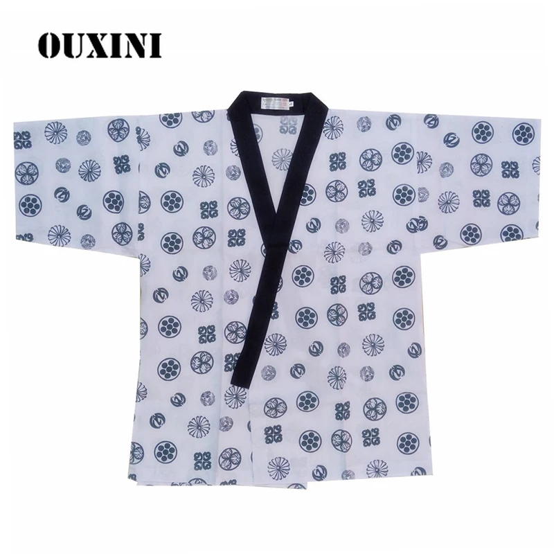 

Japanese Style Men's Kitchen Jacket Sushi Restaurant Chef Shirt Korean Cuisine Female Waiter Uniform Hotel Catering Cook Clothes