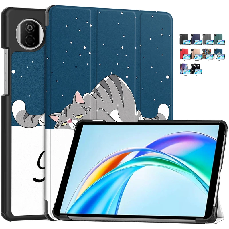 Magnetic Stand Leather Painted Tablet Cover for 8.7-inch Devices - Kids Edition