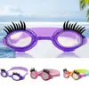 High Quality Silicone Children Eyelash Swimming Goggles Waterproof Anti-fog Swimming Goggles PC HD Eyelash Goggles 1