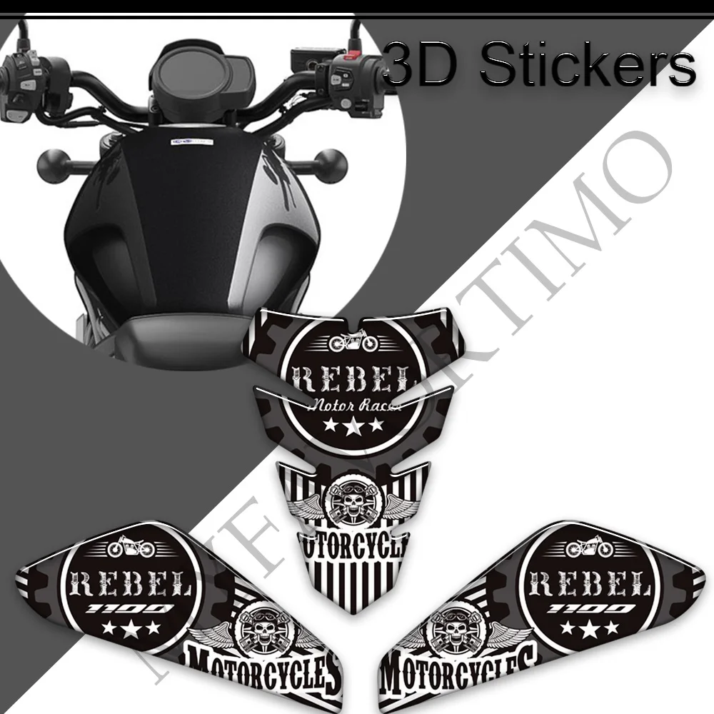 

2021 2022 For HONDA REBEL CMX1100 CMX 1100 Motorcycle Tank Grips Pad Gas Fuel Oil Kit Knee Stickers Decal Emblem Logo Protection