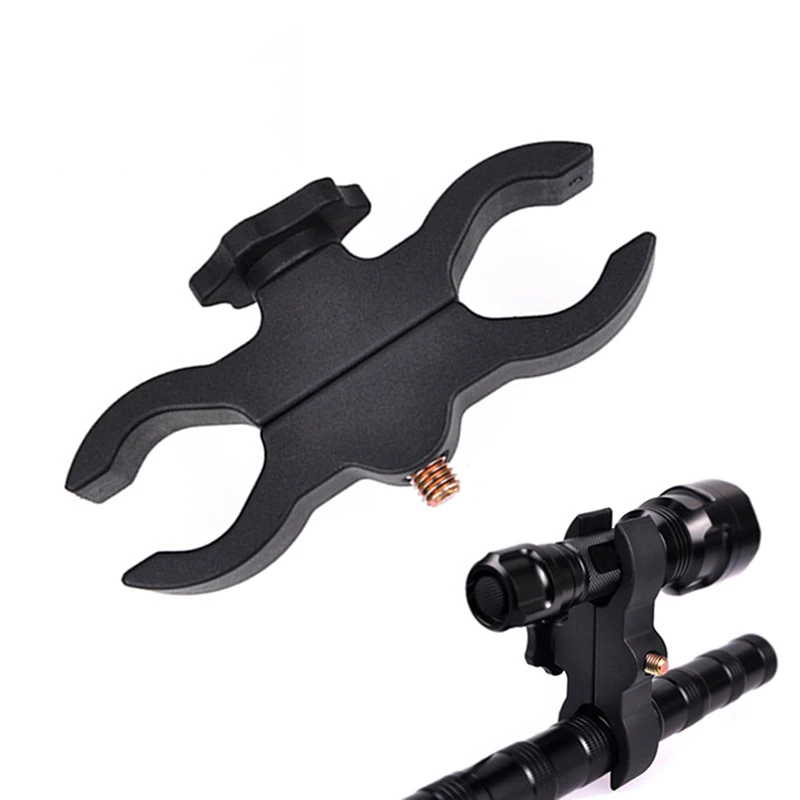 Black Flashlight Clip Tactical Accessories Outdoor Accessories Pipe Clamp Mountain Bike Headlight Bracket Flashlight Clip