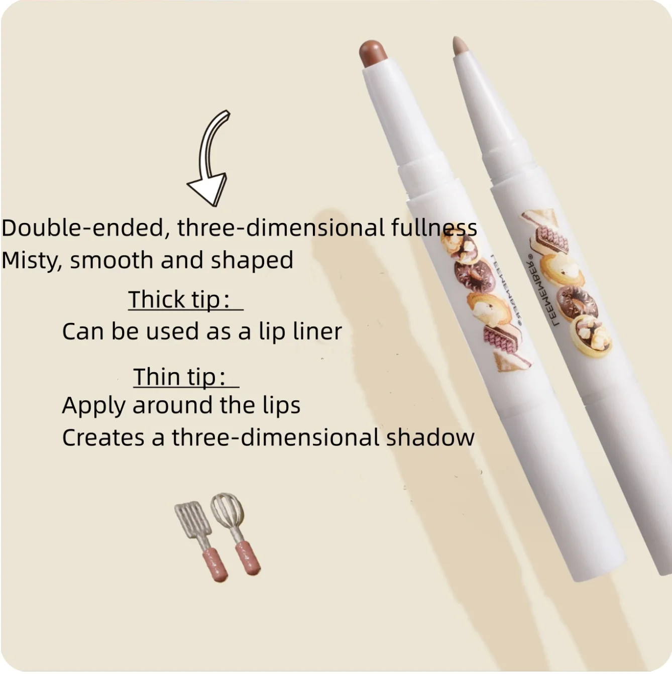 LEEMEMBER Lipliner Double Headed Lip Pencil Lip Liner Cute Lipstick Modify The Shape Of The Mouth Makeup Longlasting Cosmetics 4