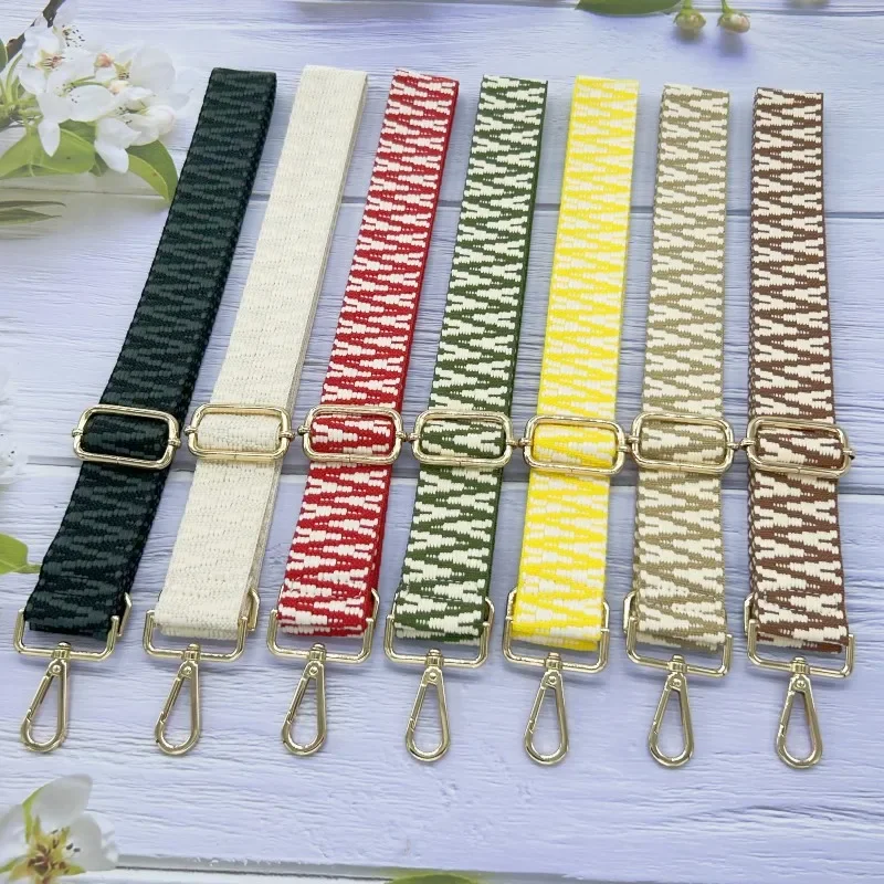 

Cross Border Exclusive Bag Strap, Casual Color Contrast, Lightning Bag Strap, Shoulder Strap, Adjustable Shoulder Strap With Sin