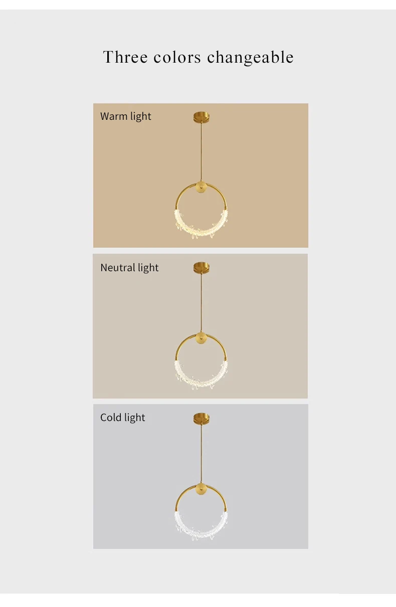 Luminaire décoratif en cristal et cuivre