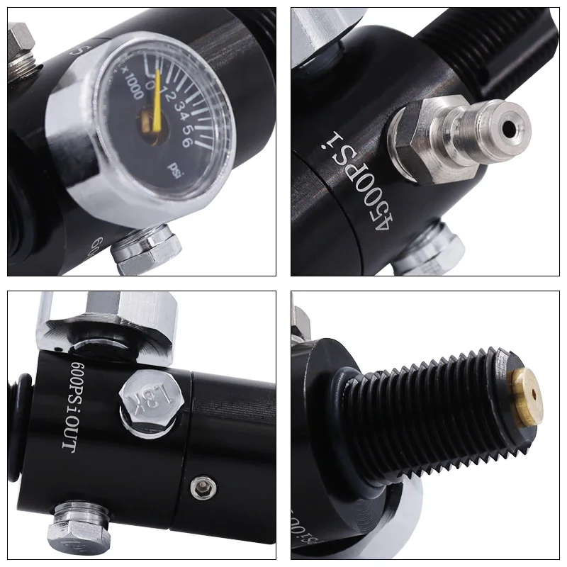 TUDIVING-0.5L 4500Psi 300Bar Diving Aluminum Cylinder 500CC Scuba Diving Air Tank HPA Bottle 5/8"-18UNF,M18*1.5 Thread