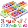 10pcs Cartoon Stamps Toys For Kids Cute Animal Series Stamps Toy Party Favor Teacher Stamps DIY Painting Tool Supplies 1