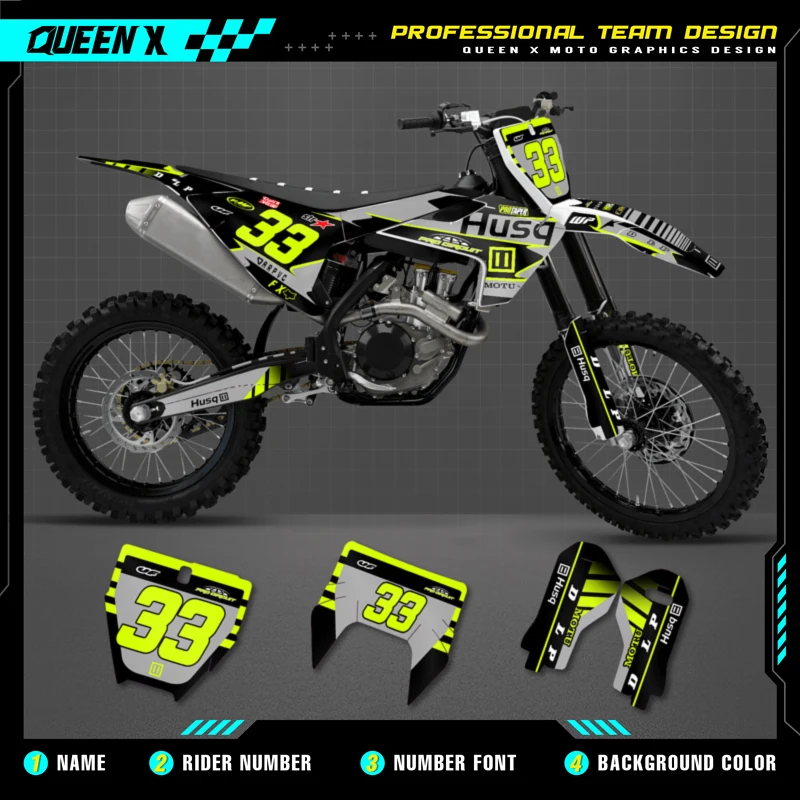 

Оригинальные графические наклейки QUEEN X MOTOR для мотоциклов, Набор наклеек для Husqvarna Decal 2016-2018 TC FC TX FX FS 2017-2019 TE FE 106