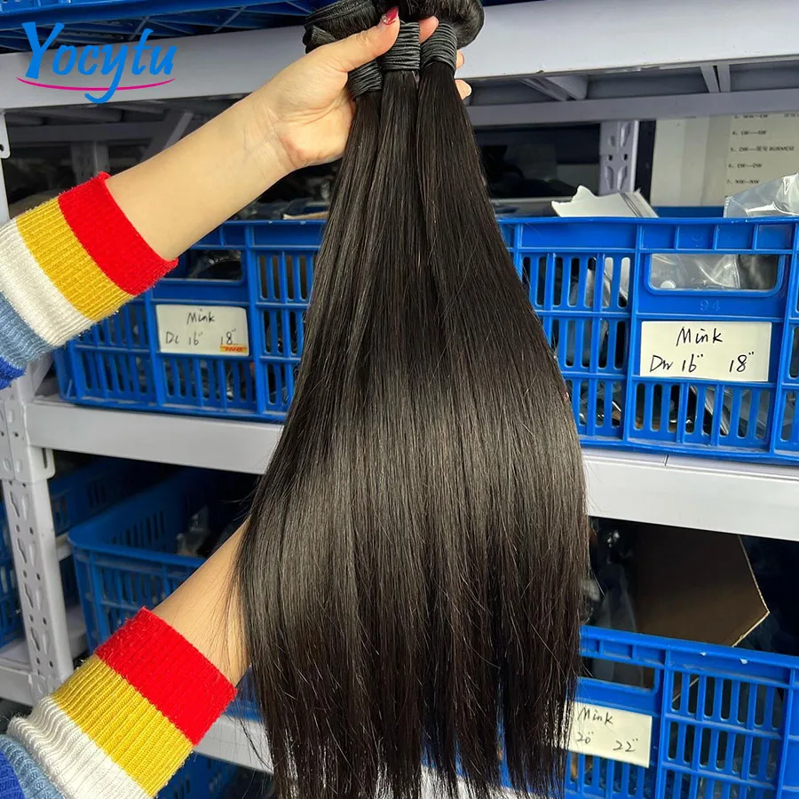 20 20 20 Inches Bundles Human Hair YOCYTU 100% Straight Human Hair Bundles Brazilian Weave Bundles Human Hair Extension For Women On Sale Free Shipping 1-3 Days Fast Delivery