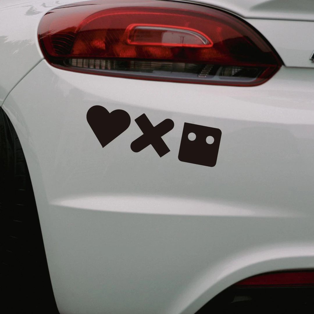 Game I love stickers can be affixed to car glass, electric motorcycle, laptop, suitcase decoration and interesting stickers - 3