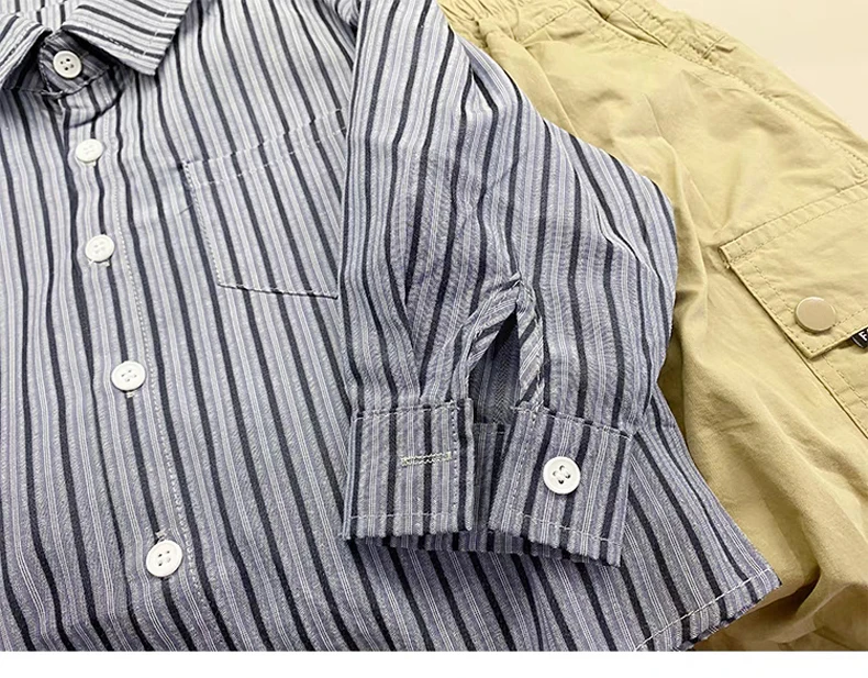 Boy Long Sleeves Shirts Baby Boys Striped Shirt Kids Tops Tees Shirts Spring Child Casual Thin Blouse