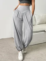 High Waist Women's Leggings Lantern Pants Cuffed Pants Comfortable And Breathable Dance Pant Gym Fitness Jeggings - Image 3