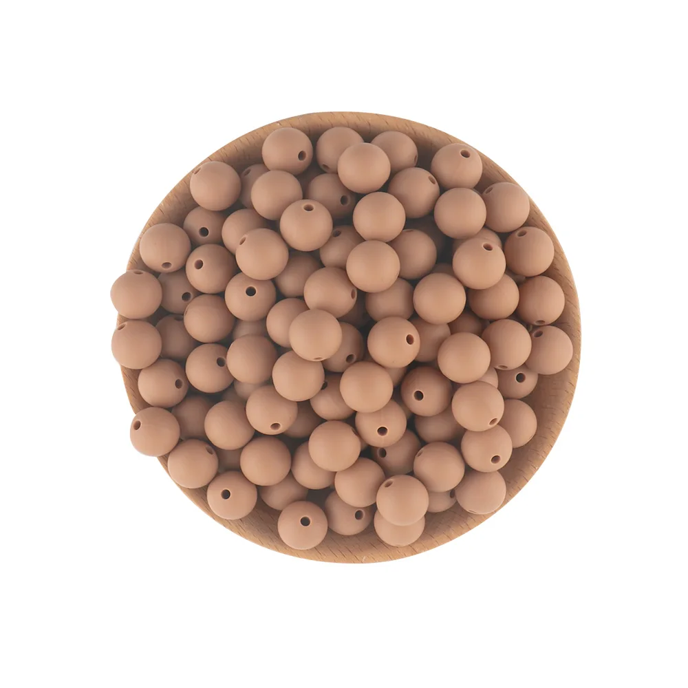 Silicone Round Beads for DIY Jewelry and Craft Projects - 20 Piece Set, 15mm